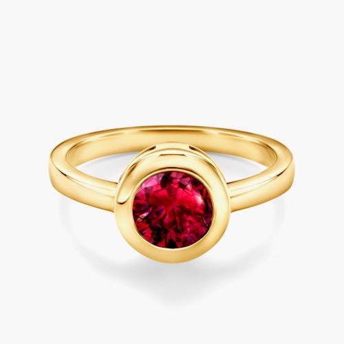 Pierścionek zaręczynowy SAVICKI: złoty, rubin